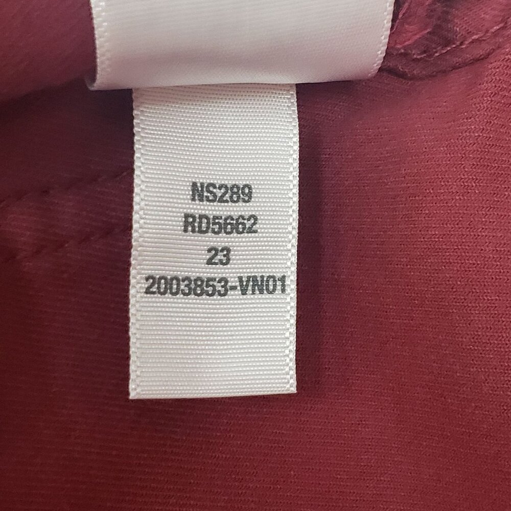 Madewell Emmett Wide-Leg Pants Women's Size 23 Claret Red Patch Pocket Edition - Picture 8 of 16